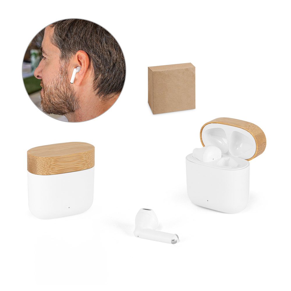 RD 97193-Fones de ouvido personalizado wireless em ABS reciclado e bambu autonomia de 5 h RD 97193-Fones de ouvido personalizado wireless em ABS reciclado e bambu autonomia de 5 h